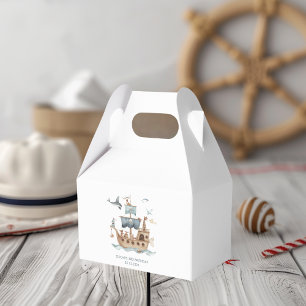 Piratenschiff mit Party "Tiere Kinder" Geschenkschachtel