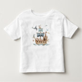 Piratenschiff mit Party "Tiere Kinder" Kleinkind T-shirt (Vorderseite)