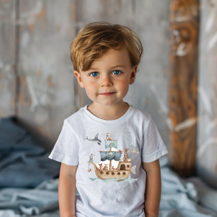 Piratenschiff mit Party "Tiere Kinder" Kleinkind T-shirt