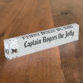 Piratenschiff Namensplakette (Seite)