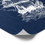 Piratenschiff Nautical Print Poster (Ecke)