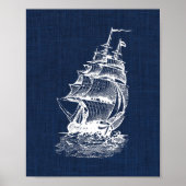 Piratenschiff Nautical Print Poster (Vorne)