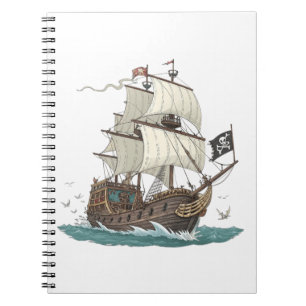 Piratenschiff Notizblock