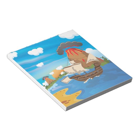 Piratenschiff Notizblock (angewinkelt)