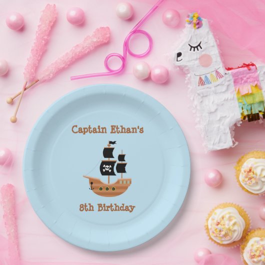 Piratenschiff Pappteller (Party)