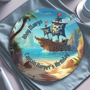 Piratenschiff & Paradise Island Adventure Pappteller
