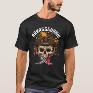 Piratenschiff Piratenflagge Crossbones Flag Pira T-Shirt