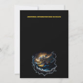 Piratenschiff Piratenflagge Flagge Nachtsturm ahoy Einladung (Rückseite)