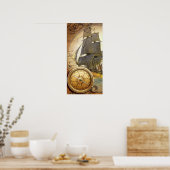 Piratenschiff Poster (Küche)