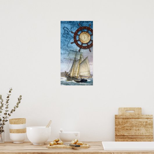 Piratenschiff Poster (Küche)