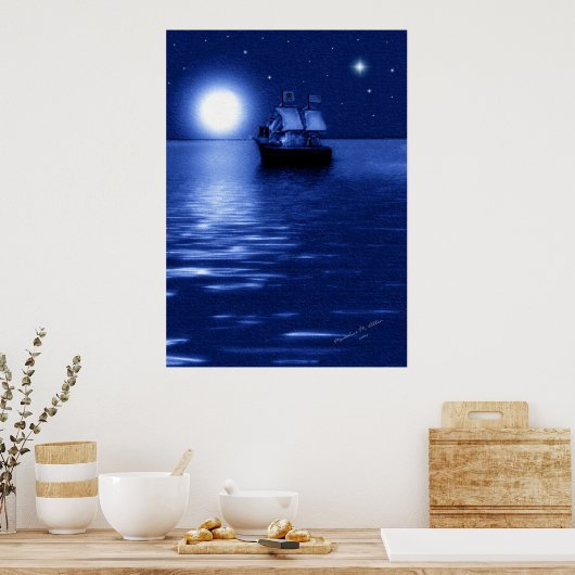 Piratenschiff Poster (Küche)