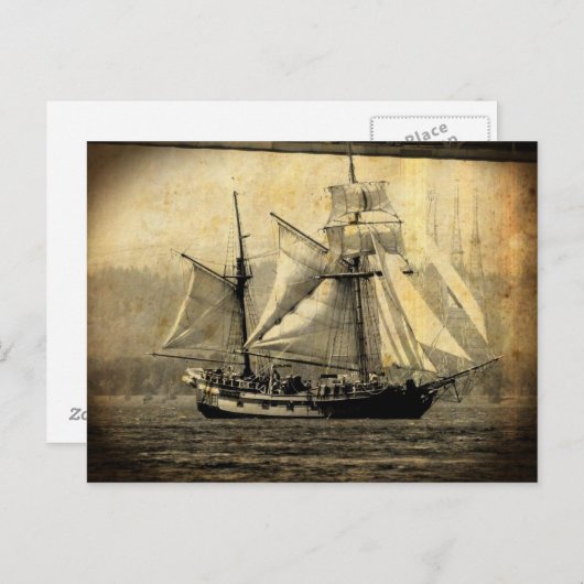 Piratenschiff Postkarte (Vorne/Hinten)