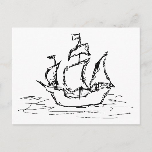 Piratenschiff. Postkarte (Vorderseite)