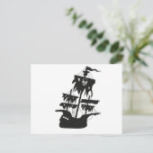 Piratenschiff Postkarte (Stehend Vorderseite)