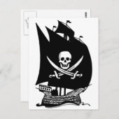 Piratenschiff Postkarte (Vorne/Hinten)