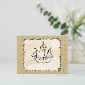 Piratenschiff. Postkarte (Stehend Vorderseite)