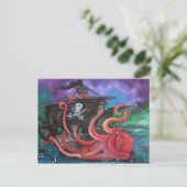 Piratenschiff Postkarte (Stehend Vorderseite)
