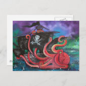 Piratenschiff Postkarte (Vorne/Hinten)