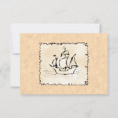 Piratenschiff. RSVP Karte (Rückseite)