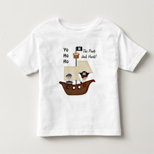 Piratenschiff Schatzkinder Kleinkind T-shirt (Vorderseite)