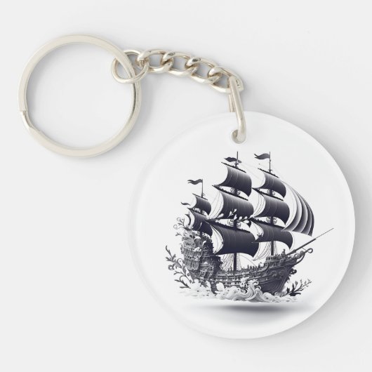 Piratenschiff Schlüsselanhänger (Vorderseite)