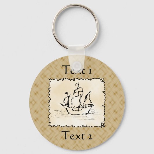 Piratenschiff. Schlüsselanhänger (Vorderseite)