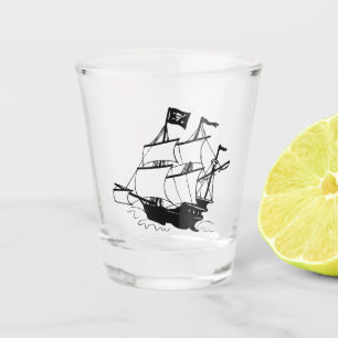 Piratenschiff Schnapsglas