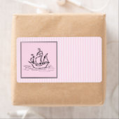 Piratenschiff. Schwarz und Rosa. (Insitu)