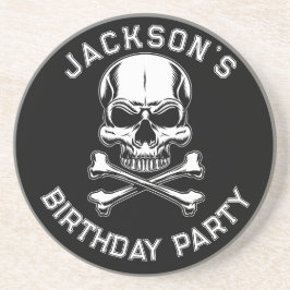 Piratenschiff Schwarzer Schädel Getränkeuntersetzer