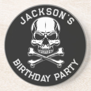 Piratenschiff Schwarzer Schädel Getränkeuntersetzer