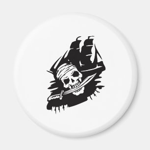 Piratenschiff Schwert Skelett Piraten Thema Magnet