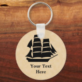 Piratenschiff. Segelschiff. Schlüsselanhänger (Vorderseite)