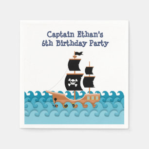 Piratenschiff Serviette