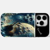 Piratenschiff Skull Moon's Shadow Case-Mate iPhone Hülle (Rückseite (Horizontal))