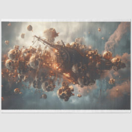 Piratenschiff Skulls Flugzeug Decoupage Seidenpapier