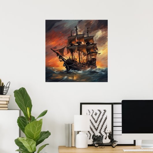 Piratenschiff Stormy - 4 - Poster (Heimbüro)