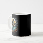 Piratenschiff Sturm Halloween Boot Kapitän Bootfah Kaffeetasse (Vorderseite Links)
