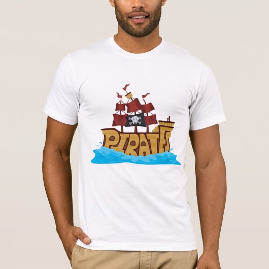Piratenschiff T - Shirt (Vorderseite)