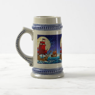 Piratenschiff-Tasse Bierglas