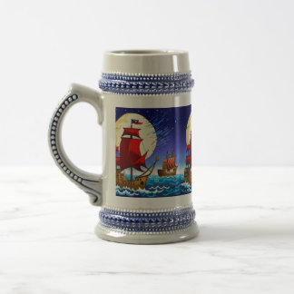 Piratenschiff-Tasse Bierglas
