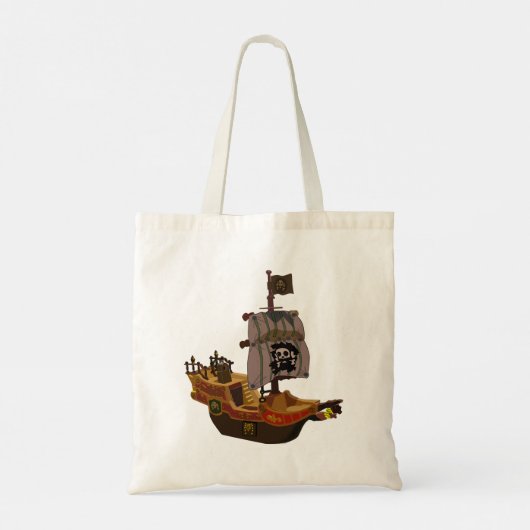 Piratenschiff Tote Bag Tragetasche (Rückseite)