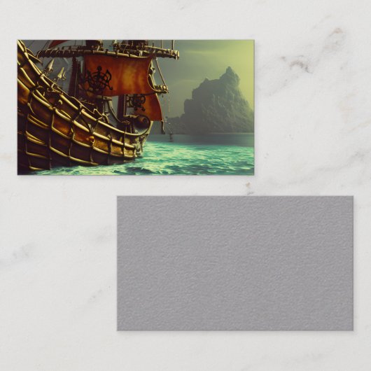 Piratenschiff-Triptych Visitenkarte (Vorne/Hinten)