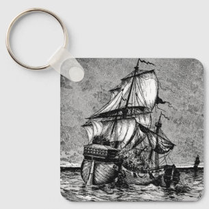 Piratenschiff und Galleon Schlüsselanhänger