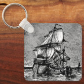 Piratenschiff und Galleon Schlüsselanhänger (Vorderseite)
