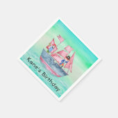 Piratenschiff und Piraten für Kinder zum Geburtsta Serviette (Ecke)