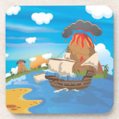 Piratenschiff Untersetzer (Vorderseite)