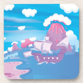 Piratenschiff Untersetzer (Vorderseite)