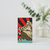 Piratenschiff Visitenkarte (Stehend Vorderseite)