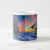 Piratenschiff von Black Beard Jumbo-Tasse (Vorderseite)