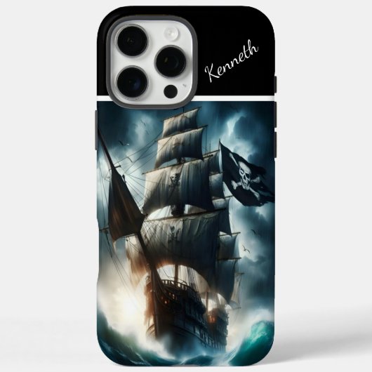Piratenschiff vor dem Sturm Case-Mate iPhone Hülle (Rückseite)